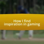 How I find inspiration in gaming