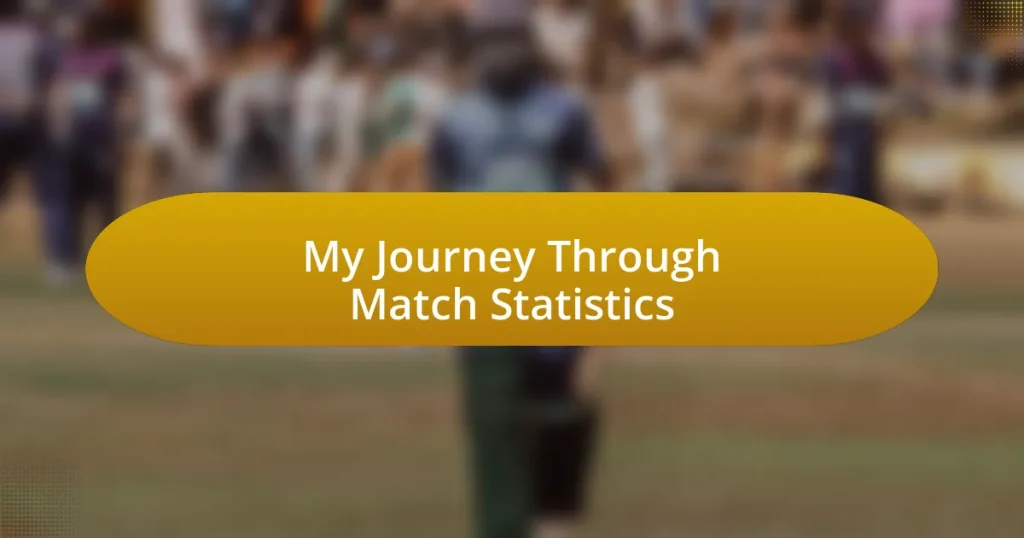 My Journey Through Match Statistics