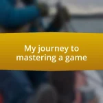 My journey to mastering a game