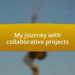 My journey with collaborative projects