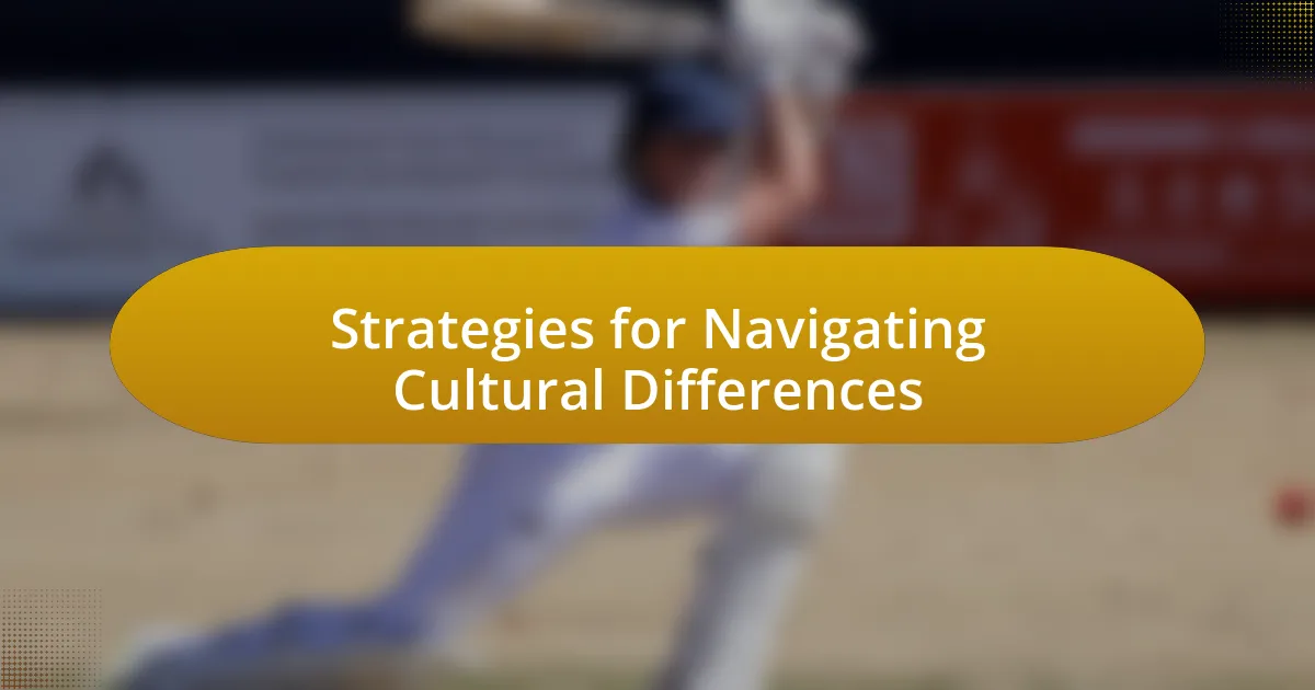 Strategies for Navigating Cultural Differences