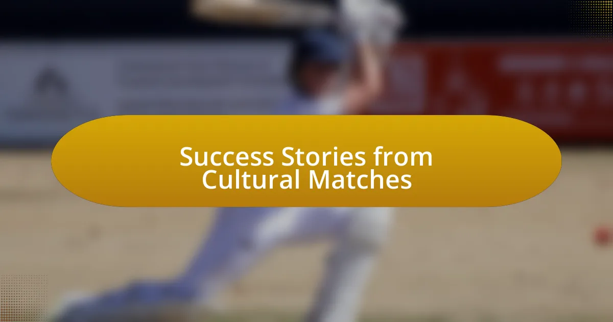 Success Stories from Cultural Matches