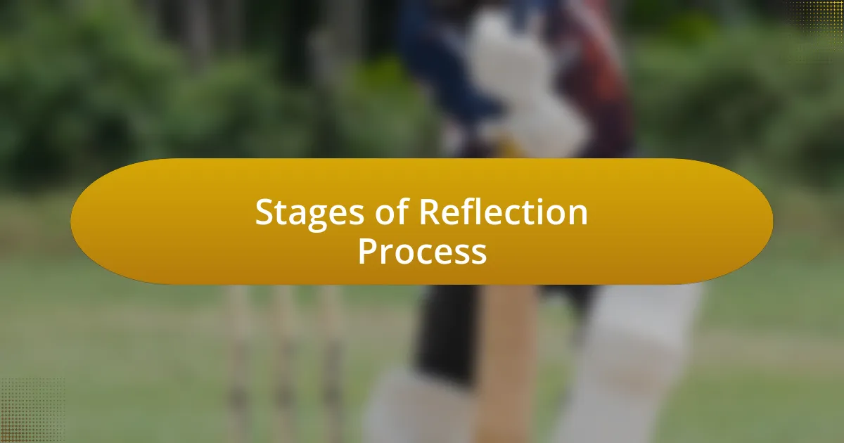 Stages of Reflection Process