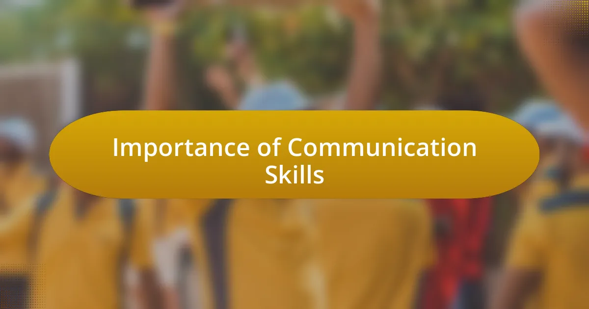 Importance of Communication Skills